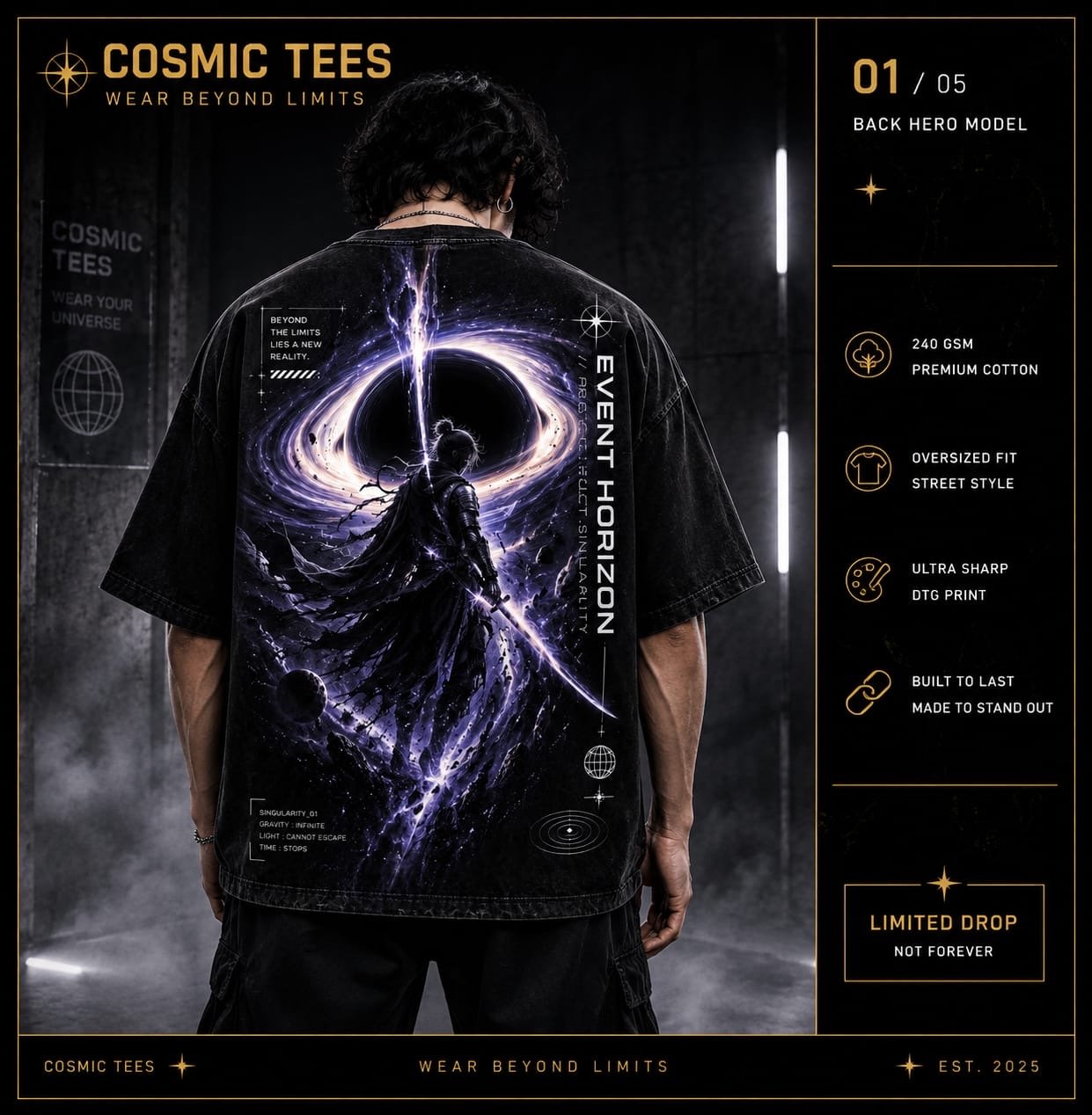 Event Horizon — Premium Oversized T-Shirt